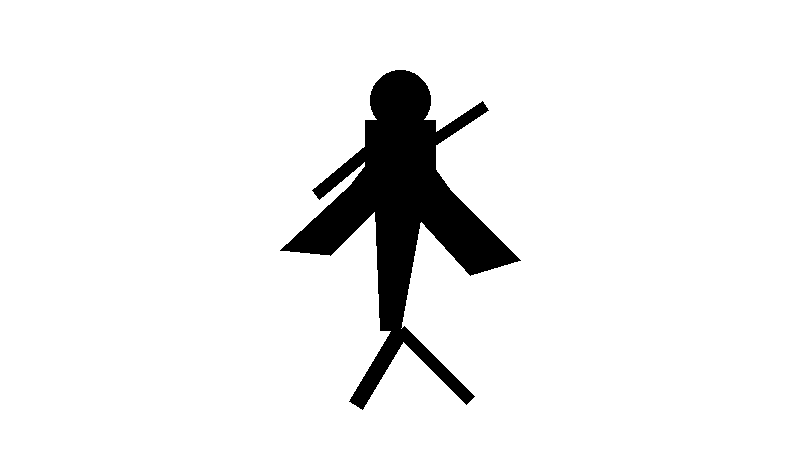 Draaiende danseres silhouet